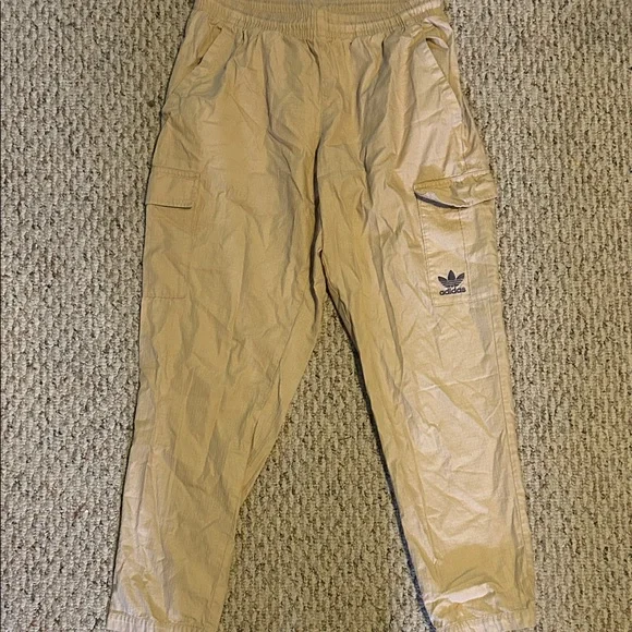 Adidas Beige Cargo Pants - Picture 1 of 3